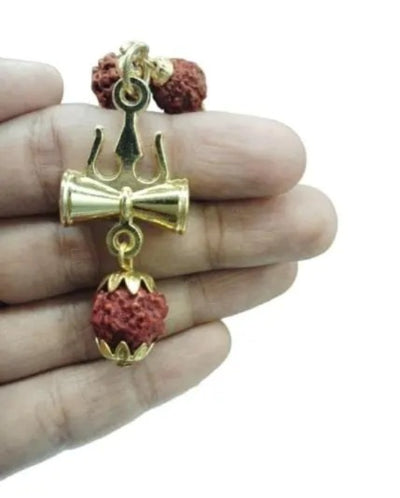 Shiv Ji Damru & Trishul Golden Locate